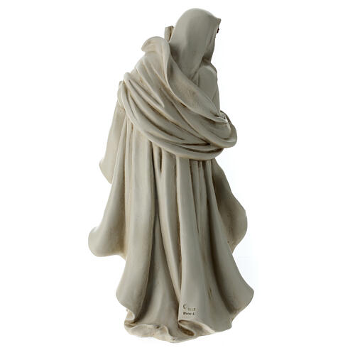 Statua San Giuseppe Natività beige oro infrangibile 40 cm 7