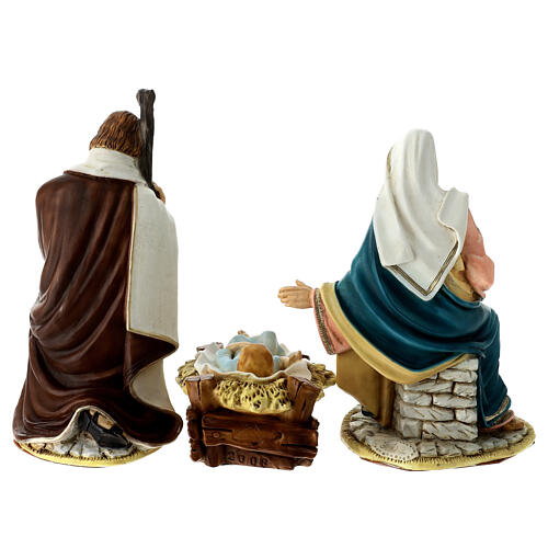 Heilige Familie, 3 Teile, Statuen, aus bruchfestem Material, für 30 cm Krippe, AUßEN 10