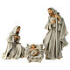 Heilige Familie, Beige-Gold, 3 Teile, Statuen, aus bruchfestem Material, für 40 cm Krippe, AUßEN s1