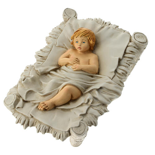 Nativité 3 pcs crèche beige or matière incassable 40 cm 2