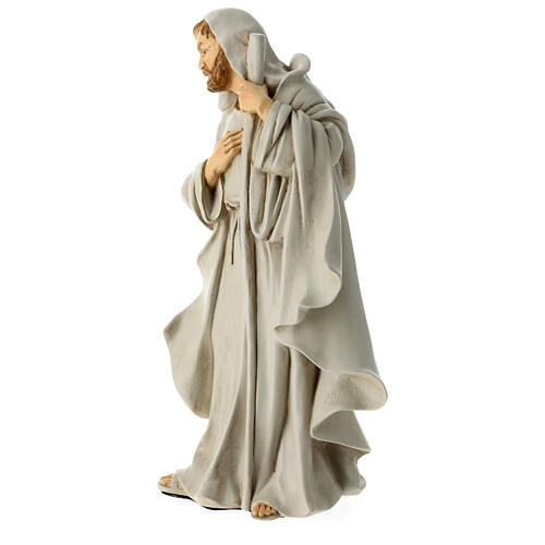 Nativité 3 pcs crèche beige or matière incassable 40 cm 4