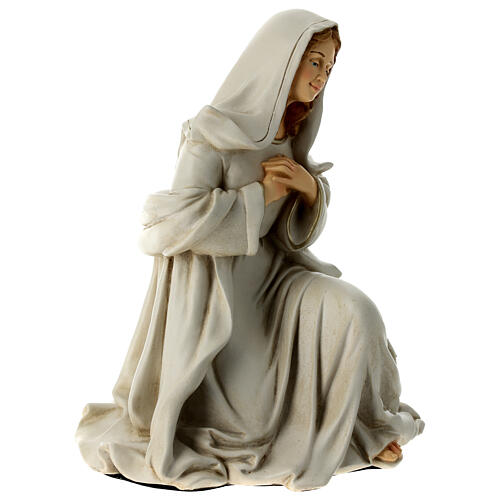 Nativité 3 pcs crèche beige or matière incassable 40 cm 9