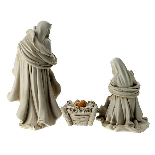 Holy Family set 3 pcs unbreakable material beige gold 40 cm 10