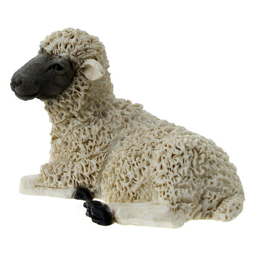 Sheep lying down, resin statue for 16 cm Nativity Scene 2