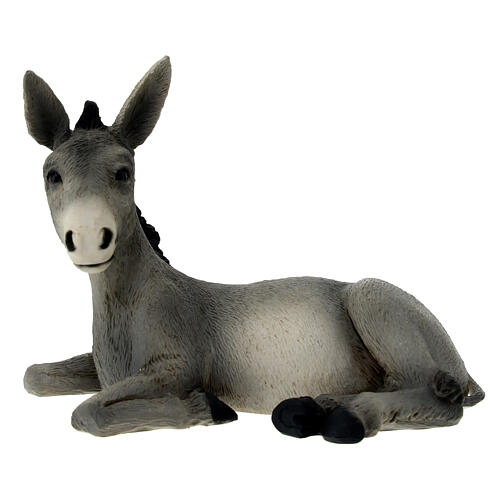 Estatua Burro resina belén 16 cm 1