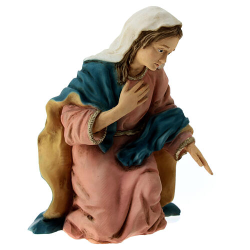 Virgen estatua belén resina 16 cm 3
