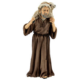 Shepherd with lamb, resin Nativity Scene of 16 cm