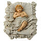 Statue Enfant Jésus avec berceau beige or incassable crèche Shabby Chic 40 cm s1