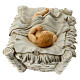 Baby Jesus statue with manager unbreakable beige gold 40 cm s4