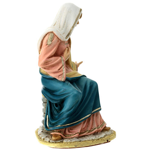 Statue of Virgin Mary, beige and golden Nativity Scene of 40 cm, unbreakable material 5