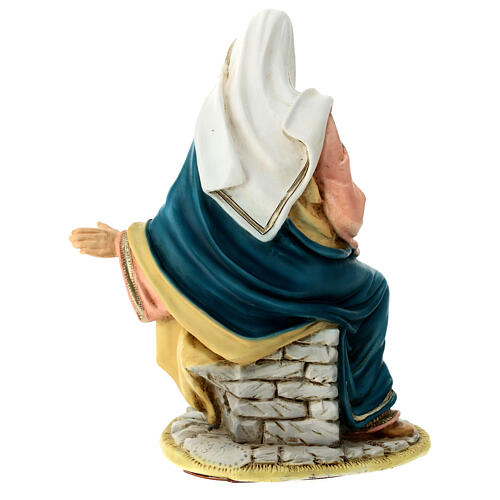 Statue of Virgin Mary, beige and golden Nativity Scene of 40 cm, unbreakable material 6