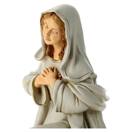 Statue of Mary, beige and golden Nativity Scene of 40 cm, unbreakable material 4