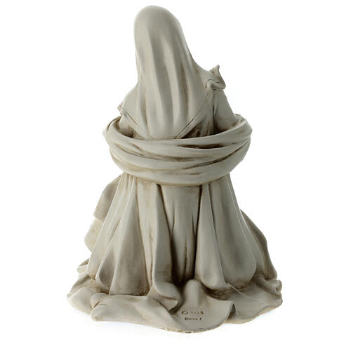 Unbreakable Mary nativity beige gold statue 40 cm 6