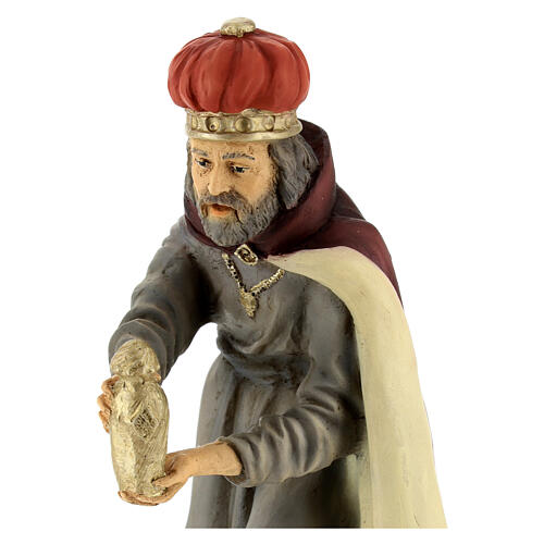 Statua Re Magio mirra presepe resina 21 cm 2