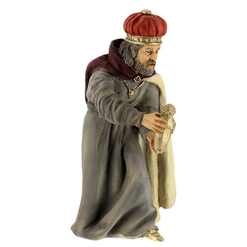 Estatueta Rei Mago com mirra presépio de resina 21 cm 4