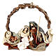 Wreath to hang of 28 cm with 12 cm Holy Earth Nativity s1