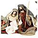 Wreath to hang of 28 cm with 12 cm Holy Earth Nativity s2