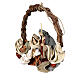 Wreath to hang of 28 cm with 12 cm Holy Earth Nativity s3