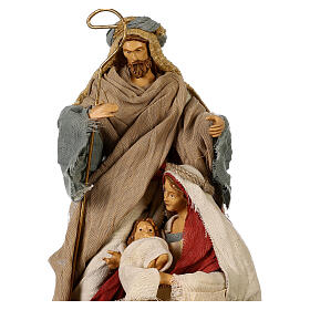 Nativity Holy Family 30 cm Light of Hope resin and fabric