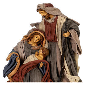 Nativity Holy Family Desert Light 30 cm resin and fabric