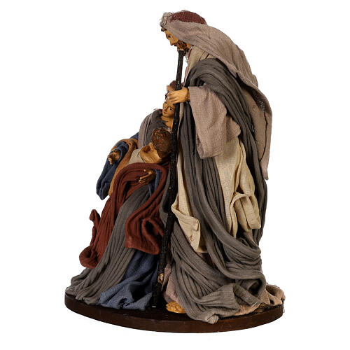 Nativity Holy Family Desert Light 30 cm resin and fabric 3
