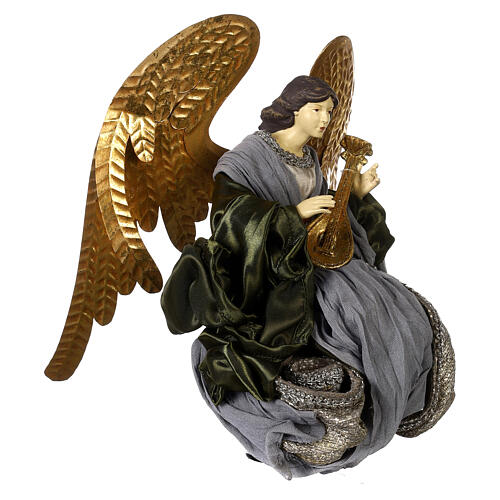 Angel sitting with a lute 35x20x15 cm Celebration Nativity Scene 4