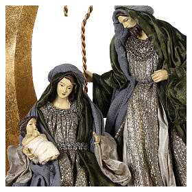 Nativity with comet of 40 cm, Celebration collection, resin and fabric