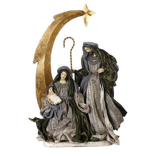 Nativity with comet of 40 cm, Celebration collection, resin and fabric 1
