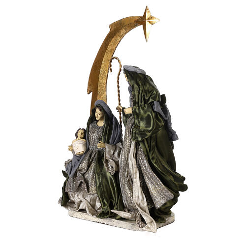 Nativity with comet of 40 cm, Celebration collection, resin and fabric 3
