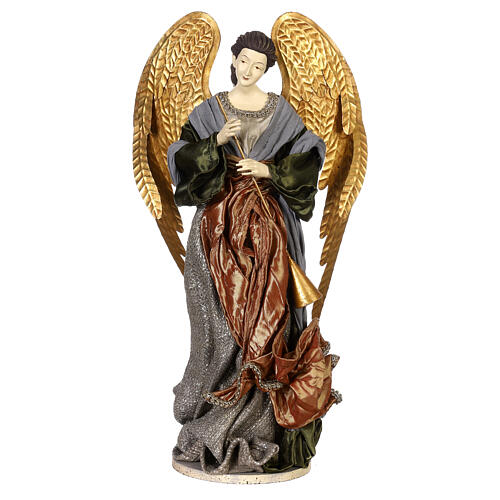 Christmas Angel with trumpet 50x20x20 cm Celebration resin and fabric 1