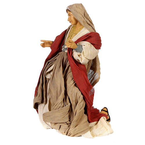 Hope Nativity set of 45 cm, resin and fabric 6