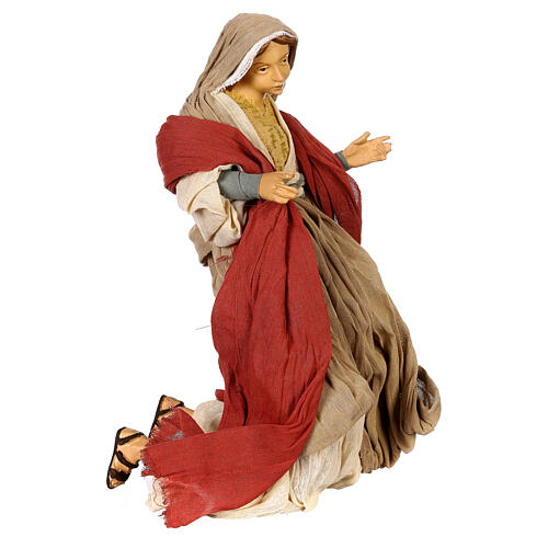 Hope Nativity set of 45 cm, resin and fabric 7