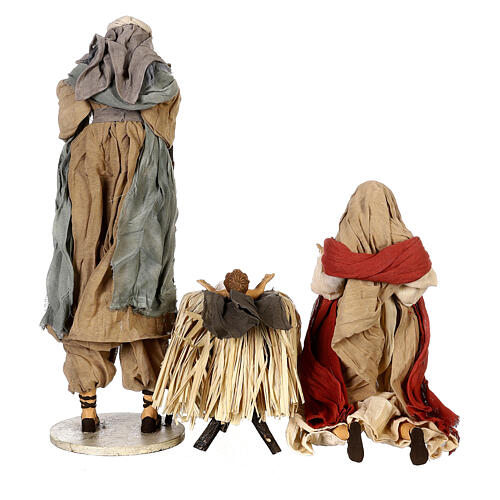 Hope Nativity set of 45 cm, resin and fabric 10