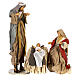 Hope Nativity set of 45 cm, resin and fabric s1