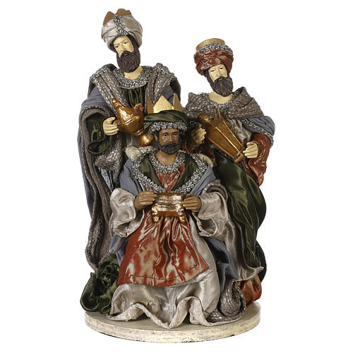 Drei Heilgen Könige aus Harz und Stoff, 30 cm 1
