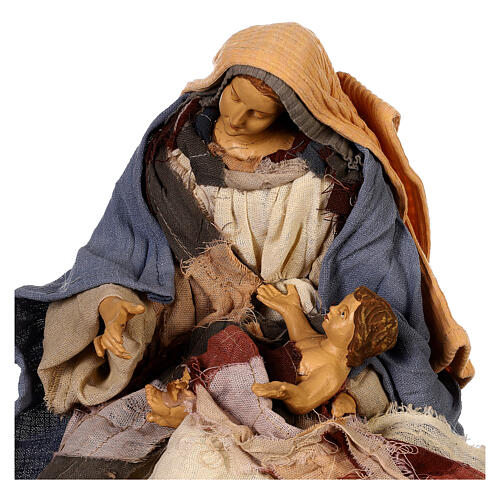 Nativity Holy Family set 30 cm Desert Light resin and fabric 2