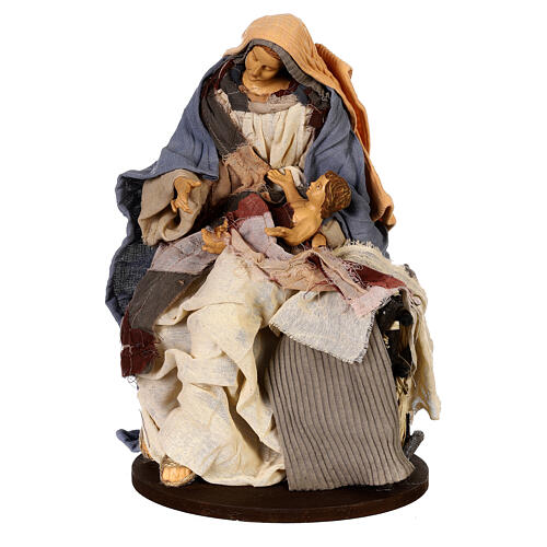 Nativity Holy Family set 30 cm Desert Light resin and fabric 3