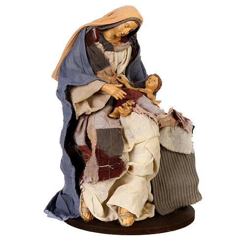 Nativity Holy Family set 30 cm Desert Light resin and fabric 4