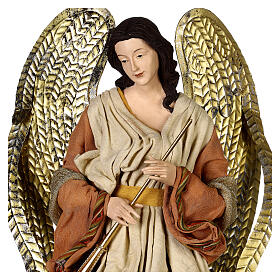 Angel with trumpet 65x30x20 cm for Holy Earth Nativity Scene