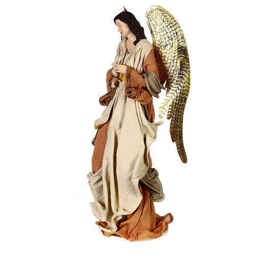 Angel with trumpet 65x30x20 cm for Holy Earth Nativity Scene 3