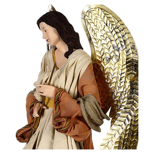 Angel with trumpet 65x30x20 cm for Holy Earth Nativity Scene 4