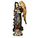 Angelo Celebration con tromba 60x25x20 cm resina e stoffa s3