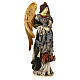 Christmas Angel Celebration with trumpet 60x25x20 cm in resin and fabric s4