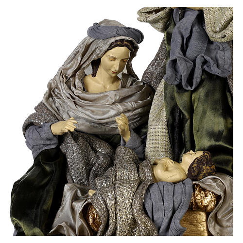 Nativity set of 50 cm, Celebration collection, resin and fabric 2