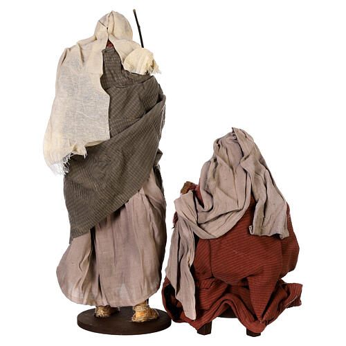 Nativity set of 50 cm, resin and fabric, Desert Light 8
