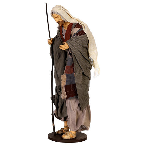Holy Family statue 50 cm in resin and Desert Light fabric 5