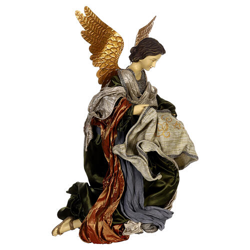 Christmas Angel in flight 80x40x40 cm Celebration resin and fabric 5