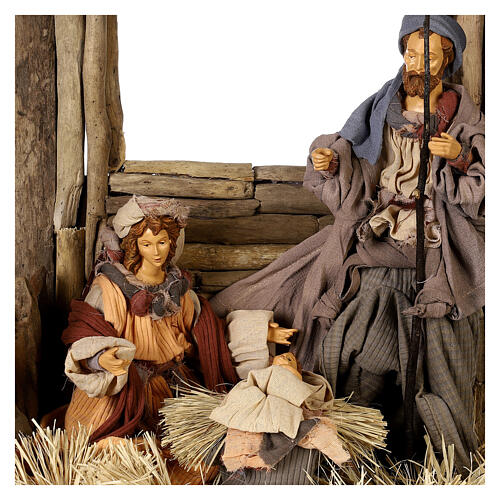Nativity stable with Holy Family 30 cm Desert Light 40x35x20 cm 2