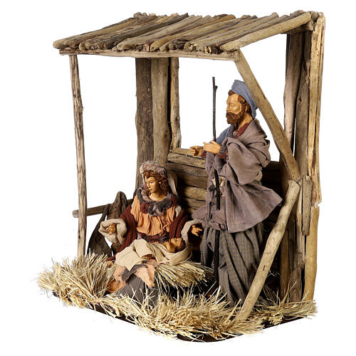 Nativity stable with Holy Family 30 cm Desert Light 40x35x20 cm 3