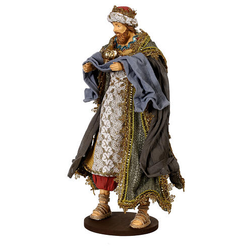 Wise Men set of resin and fabric for 45 cm Light of Hope Nativity Scene 7